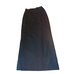 Mila Schön Alta Moda Pronta Black Velvet Maxi Skirt Vintage 80s Cocktail Size 10